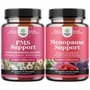 Bundle Advanced PMS Tuki täydentää naisille ja täydellinen kasviperäisten vaihdevuodet täydentää naisille - Multifit Menopause Relief Hormoni Balance