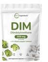 DIM Active Supplement, DIM 300mg, 240 Kasviskapselia (8 kuukauden toimitus), 2 in 1 Formula, Estrogeeniaineenvaihdunta, Premium DIM-Plus Parsakaaliuute Supplement with Black Pepper for Better Absorption