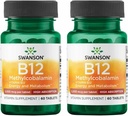 Swanson-vitamiini B-12 Metyylikobalamiini Imeytyminen 5000 mikrog 60 tablettia (2 pakkaus)