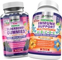 TUOREET TERVETULOA Elderberry Gummies ja immuuni monivitamiini - Bundle