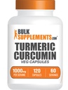 BulkSupplements.com Turmeric Extract kapselit - Turmeerinen lisäravinteet, kurkuma Curcumin täydentää 1000mg - Gluteeniton,120 Veg kapselit (pakkaus 1)
