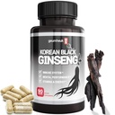 GeumHeuk Korean Black Panax Ginseng kapseli 1000mg - 90 Vegan kapselit Ei GMO, korkea Ginsenosidit, korkea imeytymisnopeus, parantaa immuniteettia, mielenterveyden suorituskyky, kestävyys & energia, miehet & naiset