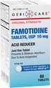 GeriCare Säännöllinen vahvuus Famotidiini 10 mg tabletit, happo- reduktori, lievittää närästystä, happoa ja happoa ruoansulatushäiriöt, 60