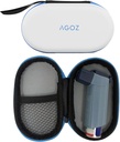 AGOZ Astma Inhaler Medicine Matkalaukku Case lapsille ja aikuisille - Suojaava Medical Pouch Hold Cover kanssa vetoketju sulkeminen ja rannehihna (valkoinen)