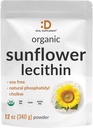 Organic Auringonkukkalesitiinijauhe, 12oz Soijaton, kasvipohjainen, luonnollisesti toistuva fosfatidyylikoliini ... Imetyslisä naisille