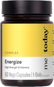 minä tänään Energise Super B-vitamiini B Complex miesten & naisten - B6, B12 kanssa C-vitamiini, sinkki, Ashwagandha ja Siperian Ginseng - Energia ja immuuni tuki - Vegan, 60 Tarjoilut