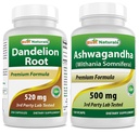 Best Naturals Voikukka juuri 520 mg & Ashwagandha uute 500 Mg