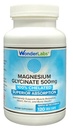 Wonder Laboratories Magnesium Glycinate 500 mg, 100% Celated for Superior Absorption, non-GMO, NO Gluten Dairy & Soy, tukee lihasten, nivelten ja sydämen terveys (120)