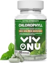 Klorofyllikapselit 800 mg - Luonnollinen klorofyllikapseli naisille ja miehille - turvallinen ja laadukas klorofyllin täydennysosa energialle, immuniteetille, iholle ja sisäiselle deodorantille (60 kapselia/1 pullo)