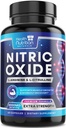 Extra Strength Typpioksidi Booster 3000mg - 3X L-arabiinin AKG & HCI + L-sitrulliini Malaatti - Paras lihasten tuki Typpilisä - Natural Energy, Heart Health Support pullotettu USA - 60 kapselia