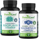 ForestLeaf Riboflaviini & Magnesium migraiini Supplement - Riboflaviini 400 mg päänsärkyyn Relief - Ultimate Magnesium B2-vitamiini 400 mg päänsärkyyn Migreeni Relief-kapselit
