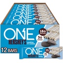 ONE Proteiinipatukat, Hershey's Cookies 'n' Creme, gluteeniton 18 g proteiinilla ja 3 g sokerilla, ruokakomero nitoja, 2.12 oz (12 kreivi)