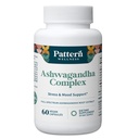 Pattern Wellness Ashwagandha Complex for Men & Women - KSM-66 & Black Pepper Extract - koko kehon ja sydämen terveys - Tukee stressiä ja mielialaa - ei-GMO - 60 vegan kapselit