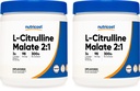 Nutricost L-Citrulline Malate 300G (2 pakkaus) - Pure L-Citrulline Powder, 3000mg per Serving - L-Citrulline Malate