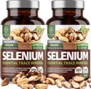 2-Pack N1N Premium Pure Selenium [Max Imeytyminen, 200MCG] tukemaan immuniteetin, sydämen ja eturauhasen terveys, 360 Veg Caps