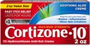 Cortizone 10 Maximum Strength Itch Cream with Rauhoittava Aloe, 1% Hydrokortisoni Creme, 2 oz.