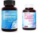 BioEmblem Naisten Triple Magnesium Complex Kauneus Probiootit - 120 Pala valikoima - Ei maukasta