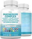 60 Count Magnesium Complex 2285mg magnesium Glycinate Citraatti Malaattioksidi Taurate aspartaatti glukonaatti orotaatti & Magkonaatti, sinkkikupari Mangaani & C-vitamiini B1 B2 B6 B12 Complex USA
