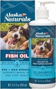 Alaska Naturals Wild Alaskan Fish Oil Supplement for Dogs Skin and Coat with EPA DHA Omega 3 Rasvahapot Sustainable Liquid Food Topper 15.5 oz. Pumppu