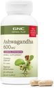 GNC Herbal Plus Ashwagandha 600mg lisäravinto, kliininen vahvuus, kasvissyöjä, stressiapu, 30 tarjoilua