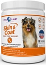 Vital Planet - ihon ja takin jauhe täydentää koirille koliini, inositoli, kurpitsa, pellava ja Omega-3 öljyt tukea pehmeä kiiltävä terve turkki ja kausi allergies - 60 Scoops, 111g, 3,92oz