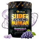 AAKKOSELLINEN LION Superhuman Extreme High Stim Pre Treenout Powder, Beta Alanine, L-Taurine & 356mg Tri- Source Kofeiini kestävä energia, typpioksidi & Sitruliini pumppu (21 tarjoilua, rypälemaku)