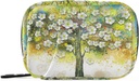 Pilleri tapauksessa Floral Tree öljymaalaus pilleri laatikko 7 päivän pilleri tapauksessa laukku matka pilleri Organizer laukku Zipper Portable Viikoittain Asia Compact koko vitamiini täydentää haltija