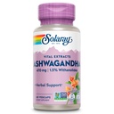 SOLARAY Vital Otteet Ashwagandha 470mg - Tehokas Adaptogen - Ashwagandha lisäravinteet w/ 7mg Withanolides, Wellness Support, Vegan, ei-GMO, Lab Varmennettu, 60 päivän takuu, 60 Servings, 60 VegCaps