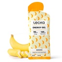 Lecka Energy Gel, 12 geeliä, jotka on valmistettu todellisista hedelmistä ja basilikansiemenistä, tarjoaa luonnon energiaa ja elektrolyyttejä (12 geeliä, banaani)