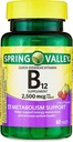jogi B12-vitamiinin nopea liukeneminen tabletti ravintolisä, 2500 Mcg, Cherry Flavor, 1 tabletti päivässä 60