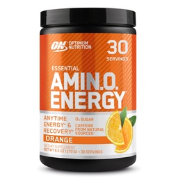 Optimum Nutrition Amino Energy - För träning med grönt te, BCAA, Aminosyror, Keto Friendly, Green Coffee Extract, Energy Powder - Orange Cooler, 30 portioner (Packaging May Vary)