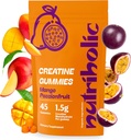 Kreatiini Monohydraatti Gummies miesten ja naisten - helppo digest, Vegan, Gluteeniton, 1,5 g Creatine per Gummy - 45ct (45 kreivi, Mango Passionhedelmät)