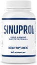 Mizzle SinuProl Nasal & Immunosupport Supplement with Quercetin with bromelain, ihanteellinen vaihtoehto ihmisille, jotka Rely on Natural Sinus Decongestant, Sinus Rinse tai luonnollinen antihistamiini, 60 kapselia