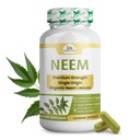 Luomu Veda Neem kapselit, 1000 mg - Luomu kasviperäisten täydentää Valmistettu Ayurvedic Intia Neem Leaf Powder - Tukee Radiant iho, Immuuni, Detox, Terve Inflamatory Response - 120 kasviskapselit