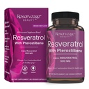 Varaus Kauneus, Resveratrol 500 mg kanssa Pterostilbene, antioksidantti täydentää Immuuneja ja sydämen terveyttä, tukee terve ikääntyminen, Paleo, Keto, 60 kapselia (60 tarjoilua)