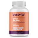 BESTVITE SAM-e 200 mg stabilisoitu (60 kasvissyöjän kapselit) - Helppo niellä Kapselit Form - Ei enteric takki tarvita - Ei titaanidioksidia - Ei stearaattia - Vegan - Ei muuntogeenisiä organismeja - Gluteeniton