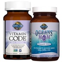 Puutarha Life Prenatal Multi + DHA Bundle: Vitamiinikoodi Raaka Prenatal Multivitamiini Folaatti, 90 Kasvissyöjä Kapselit Plus Oceans Äiti DHA Kerran päivässä, 350 mg DHA Fish Oil, 30 Mansikka Softgels