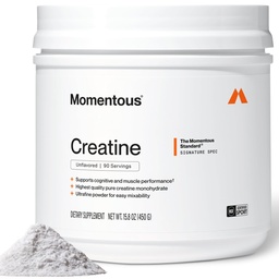 Momentous Creatiini Monohydraatti Powder - Creatiini Powder - tukee vahvuus, lean lihasten, & Recovery miesten ja naisten - NSF Certified for Sport - 5 g per tarjoilu - 90 tarjoilut