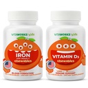 Lapset rauta 10 mg + C-vitamiini purukumi + D3-vitamiini 1000 IU purukumi