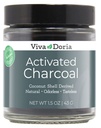 Viva Doria Neitsyt Aktiivinen hiilihiilijauhe, Coconut Shell Derived, Ruokaluokka, 1,5 Oz lasiastia