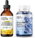 Luonnonvarainen & luomuechinacea Goldenseal Tincture 4 fl oz & Lung Detox Gummies