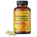 Futurebiootit Glukosamiinikondroitiini Turmeeric & MSM Advanced Joint Formula, tukee terveitä niveliä & liikkuvuus - ei-GMO, 90 kapselia