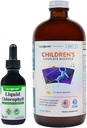 LIQUIDHEALTH Liquid klorofylli drops & Lasten täydellinen useita päivittäin Multivitamiini Bundle lapsille - Sisäinen deodorizer, Stop Bad hengitys, vähentää kehon Odor, Immuuni tuki - valmistettu Yhdysvalloissa, ei-GMO