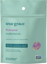 True Grace Prenatal Multitamiin Refill Pouch - 120 Vegaanitablettia - tukee terve äiti & vauva metyylifolaatti & koliini Fetal aivojen kehittämiseen - Gluteeniton, soijaton - 60 tarjoilua