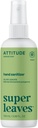 ATTITUDE Hand Sanitizer Spray, EWG Varmennettu, tappaa Germs & Bakteerit, Vegan & Plant-Baseed, turvallinen aikuisille & lapsille, Oliivin lehdet haju, 3.38 Fl Oz (Spray Bottle)