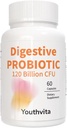 Probiootit prebiootit, 120 miljardia PMY, Gut Health & Digestive Support, Probiootit naisille ja miehille, 60 kapselia