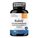 Sandhu's Sinkki Supplement with Ionophores. Quercetin & Green Tea Extract for Superior Absorption and High Potency... 800mg Kasvissyöjä Kapselit 120 Count (Pakki 1) Immuunituki miehille ja naisille