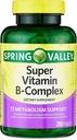 Konvergenssi Spring Valley Super B-vitamiini-komplex tabletit Ravintolisä, 250 kreiviMetabolia tuki * Ravintolisä