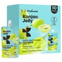 Hethstia Konjac Jelly Green Grape Flavor, 10 Puches, Juotava Rypälehyytelö Collagen Peptides, 7 Kcal, Sokeriton, Gluteeniton, Keto, Vegan, On-The-Go Chewy Light Snacks