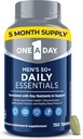 Yksi A-päivä miesten monivitamiini 50+ Daily Essentials ...Miesten monivitamiini 50 Plus tukee immuuniterveyttä, terve aivotoiminta & fyysinen energia...